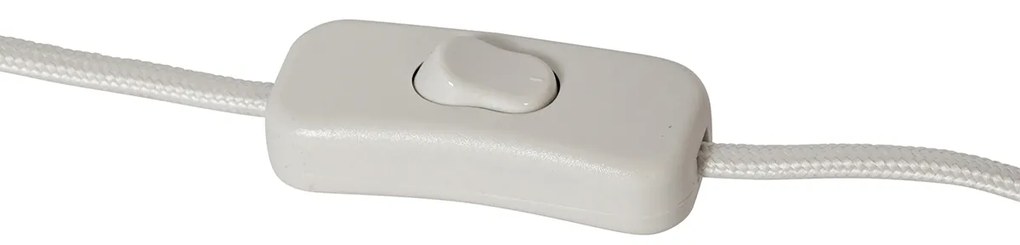 Скандинавска настолна лампа бежова с бежов абажур от лен - Лоти