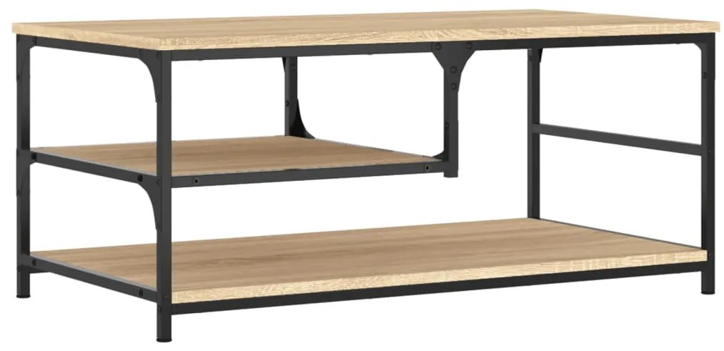 835310 vidaXL Кафе маса, дъб сонома, 90x49x40 см, инженерно дърво