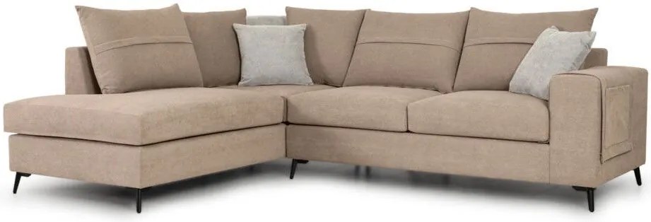 Ъглов диван Hannah-Сомон-Ляво