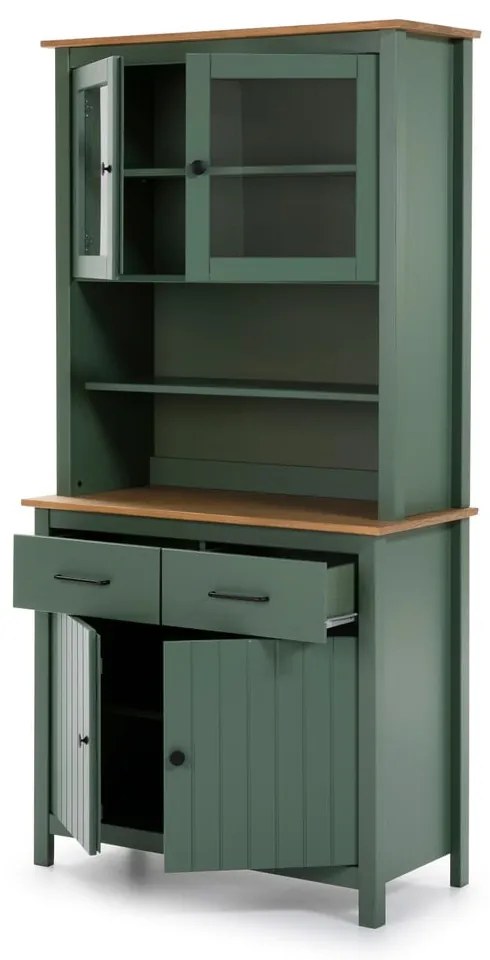 Зелена витрина от масивен бор 90x180 cm Miranda – Marckeric