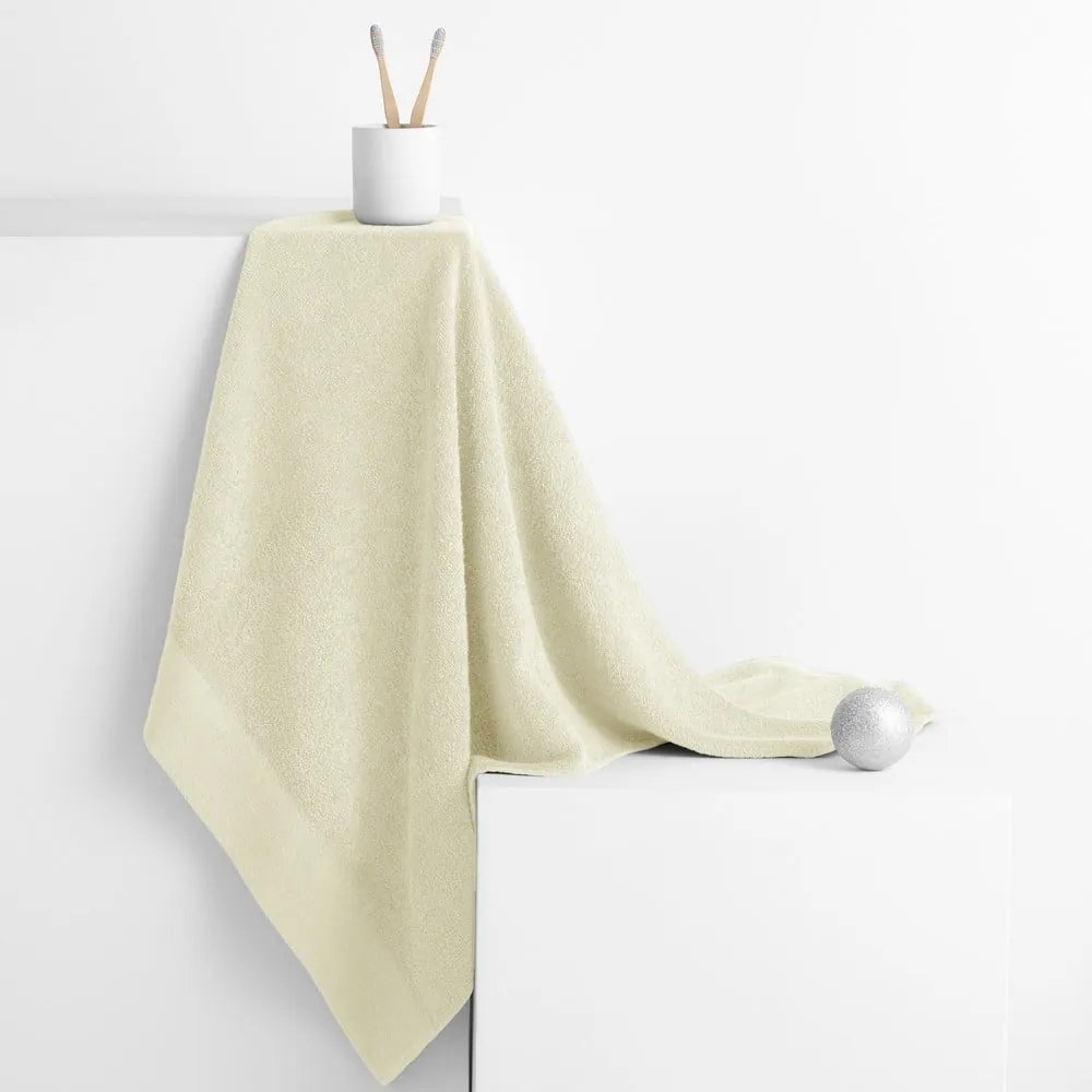 Кремава памучена хавлиена кърпа от тери 70x140 cm Amari – Restilo