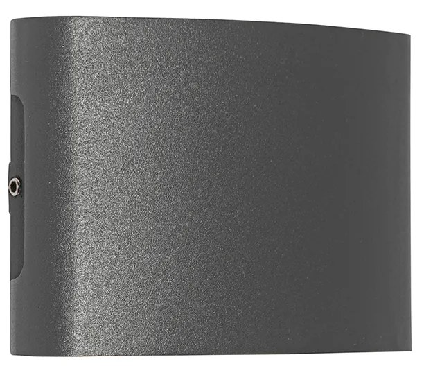 Външна стенна лампа тъмно сива с LED 4-светлина IP54 - Silly