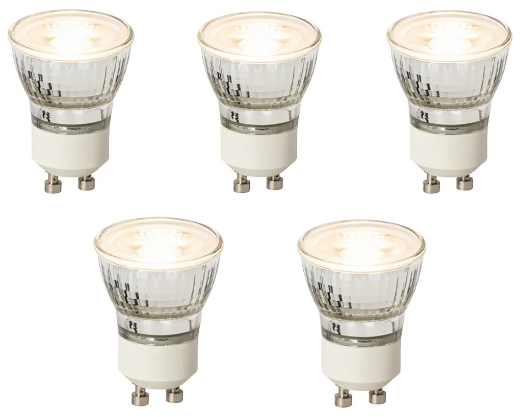 Комплект от 5 димируеми GU10 LED крушки 35мм 3W 220 lm 2700K