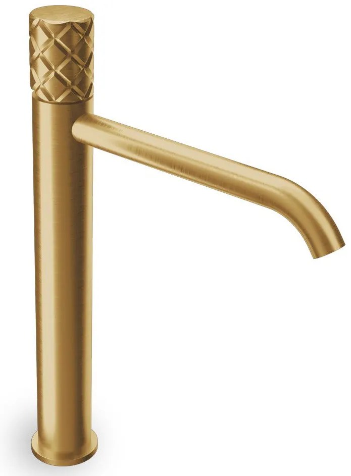 Кран за мивка Висок Eletta Chester-Злато - четка