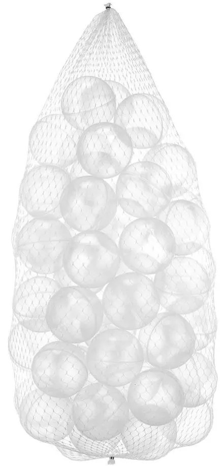 Пластмасови топки за игра 50 бр., Ø 7 см, прозрачни