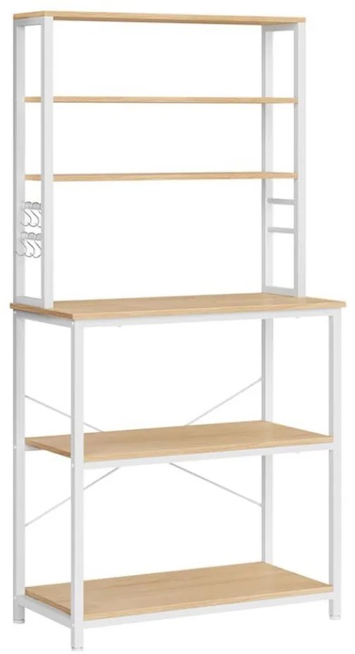 Кухненска етажерка MARGE, кафява/бяла