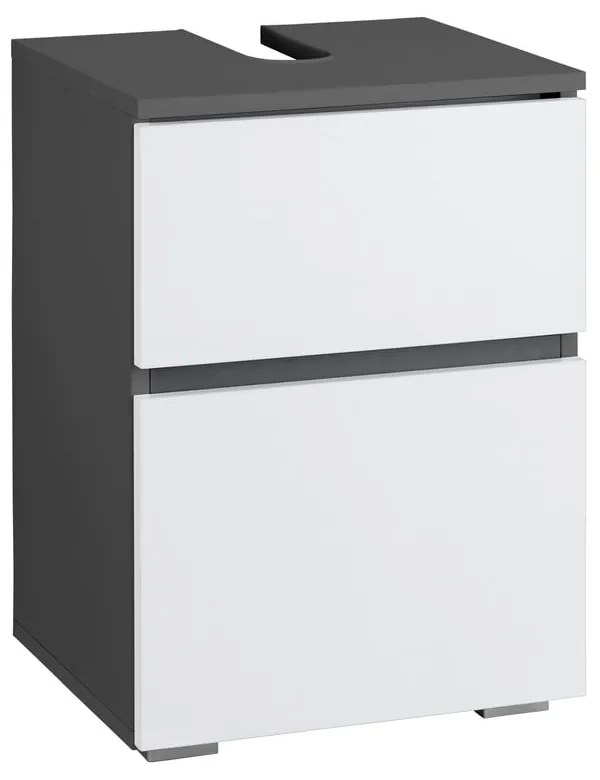 Шкаф за мивка в бял и антрацитен цвят 40x55 cm Wisla – Støraa