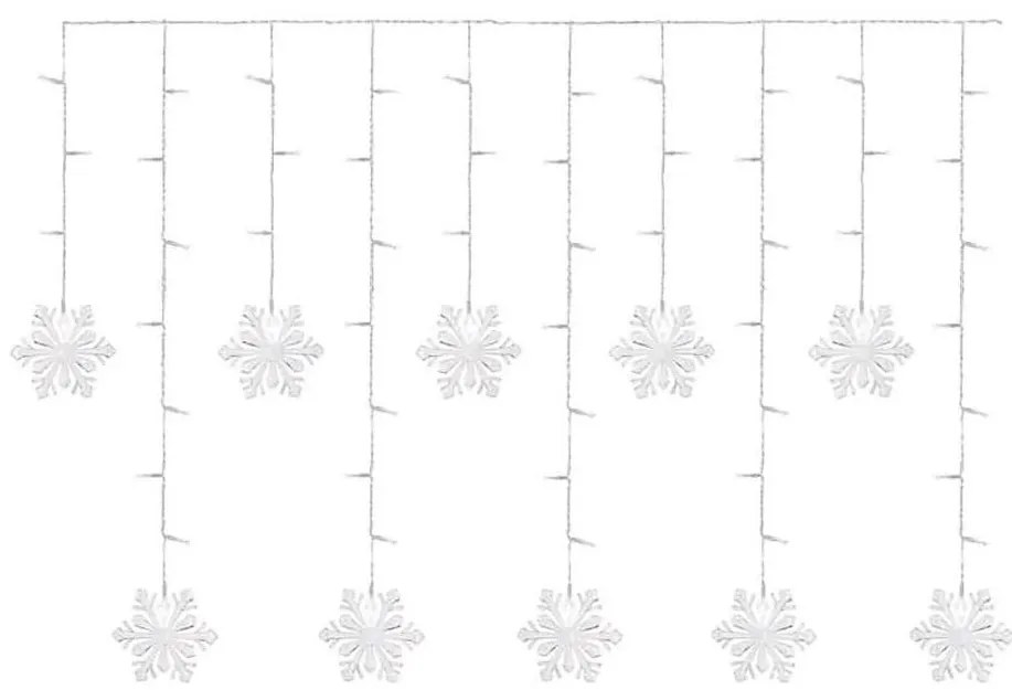 LED Коледна завеса 60xLED/1,35W 635x50 cm студено бяла