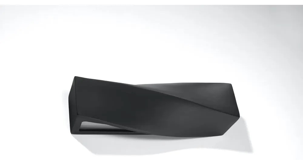 Черна керамична стенна лампа Taurus - Sollux