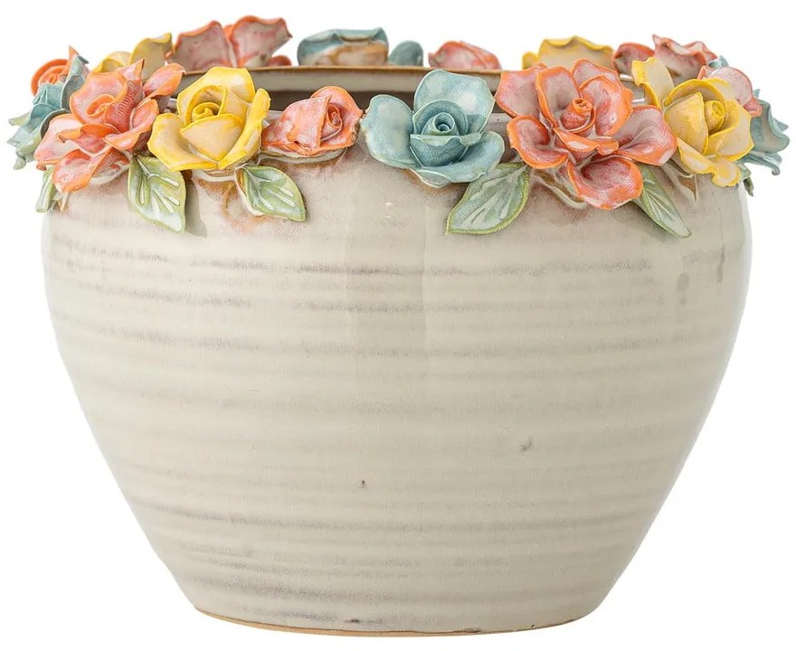 Глинено ръчно рисувано покритие за кашпа ø 19,5 cm Eanna – Bloomingville