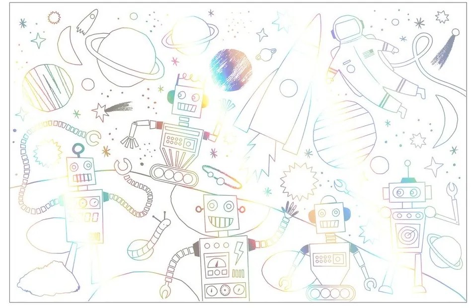 Картинки за оцветяване Space – Meri Meri