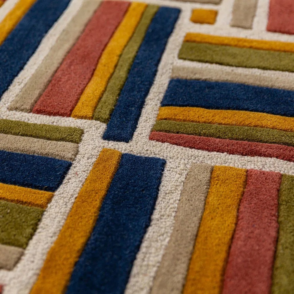 Ръчно изработен вълнен килим 140x200 cm Lattice Shaped – Flair Rugs