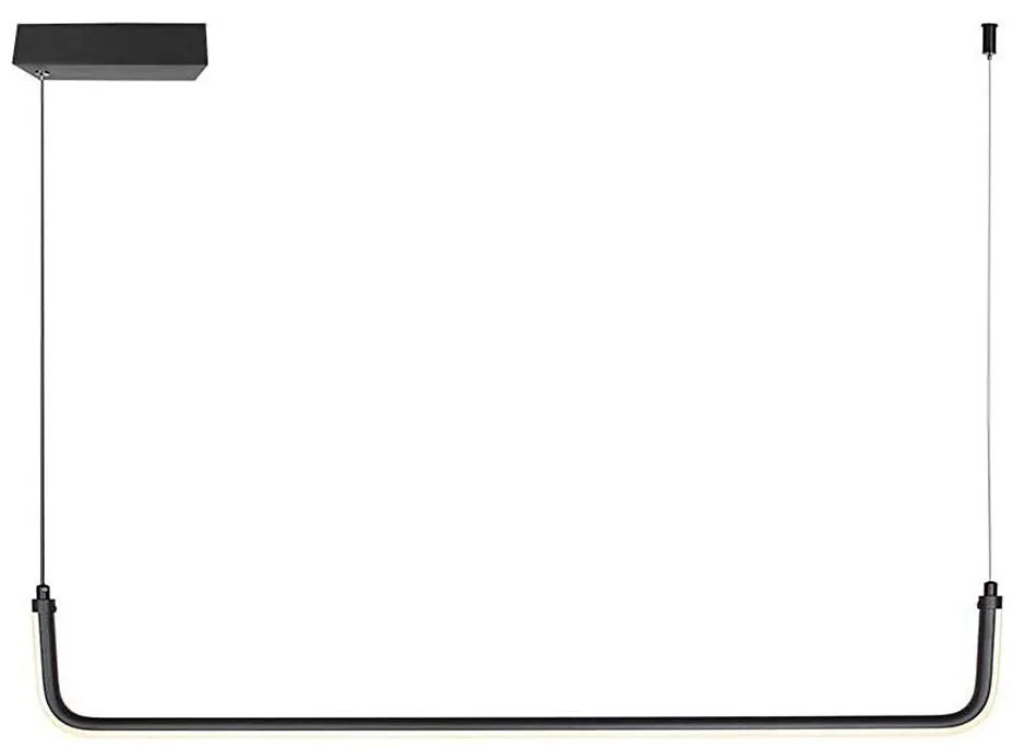 LED Пендел LED/12W/230V 4000K 90 см черен