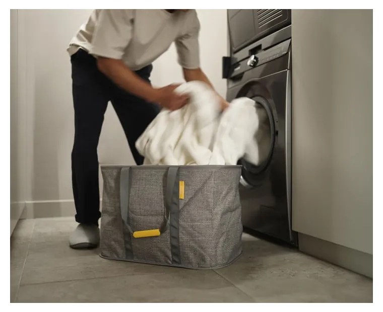 Сив текстилен сгъваем кош за пране 55 l Hold-All Max – Joseph Joseph