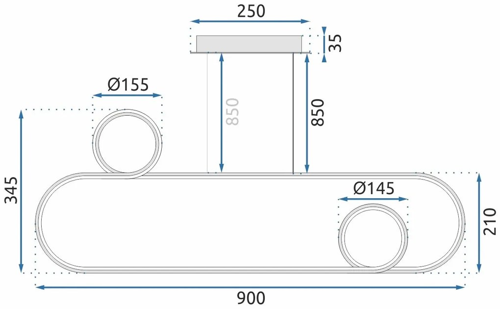 Лампа LED APP810-CP CHROM