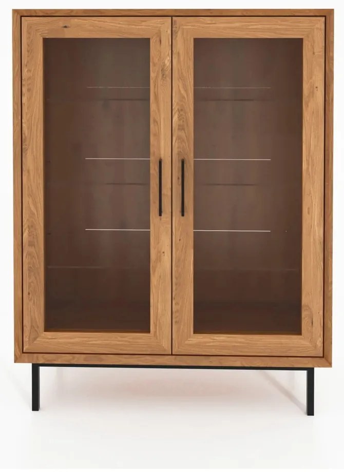 Витрина от дъбова дървесина в естествен цвят 97x125 cm Abies - The Beds