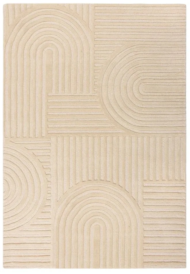 Бежов ръчно изработен вълнен килим 240x340 cm Zen Garden – Flair Rugs