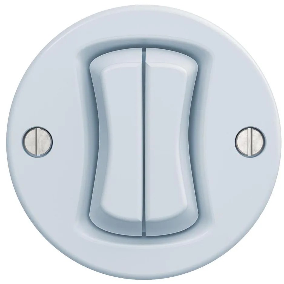 Kliklap - Ретро двоен безрамков бутон в синьо