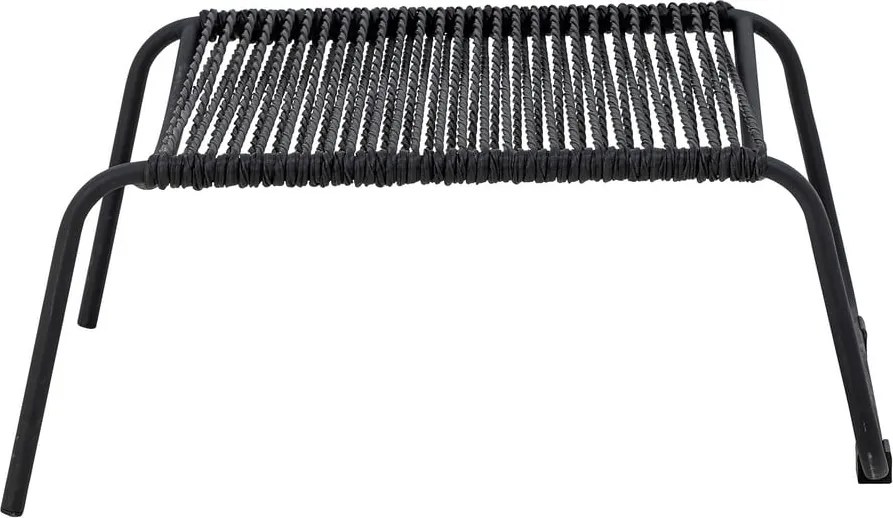 Черен градински шезлонг с табуретка за крака Boel - Bloomingville