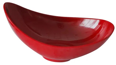 Alkan - Меламинова купа овална скосена червена 22x36x11см (K-2048)