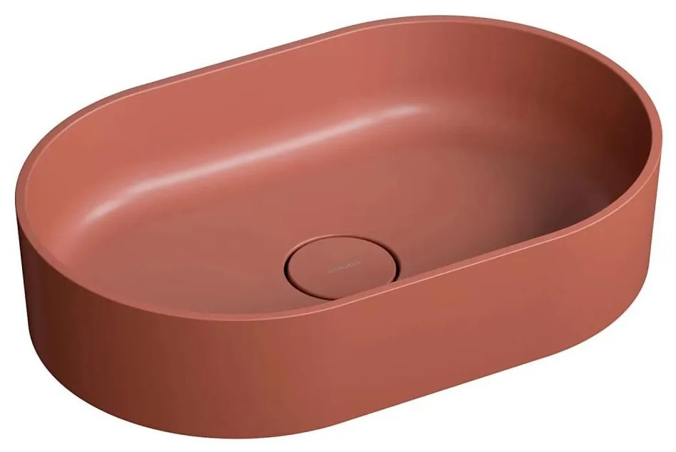 OMNIRES OVOUNTE мивка за плот OVO 55x36 см доломит/матова теракота