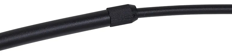 Модерна дъгова подова лампа черна - XXL