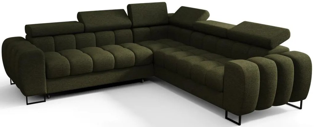 Ъглов диван Lordy max-Зелен-вдясно