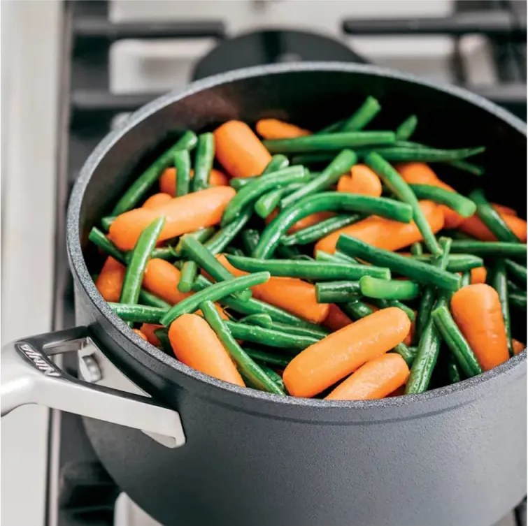 Комплект тенджери и тигани Ninja Zerostick Premium C35005DE, 9 части, Незалепваща технология, До 260C, Индукция, Черен