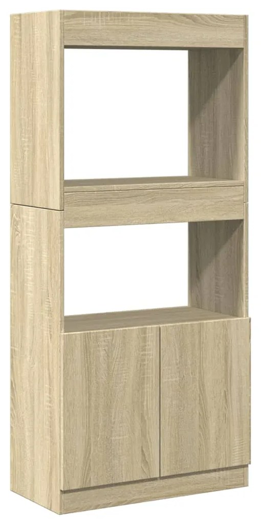 855108 vidaXL Висок шкаф, дъб сонома, 63x33x140 см, инженерно дърво