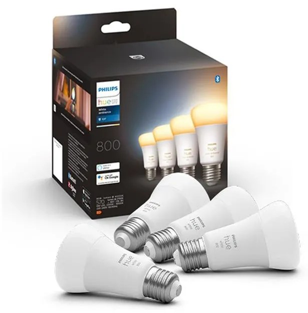 К-кт 4 бр. LED димируеми крушки Philips Hue WHITE AMBIANCE E27/6W/230V 2200-6500K