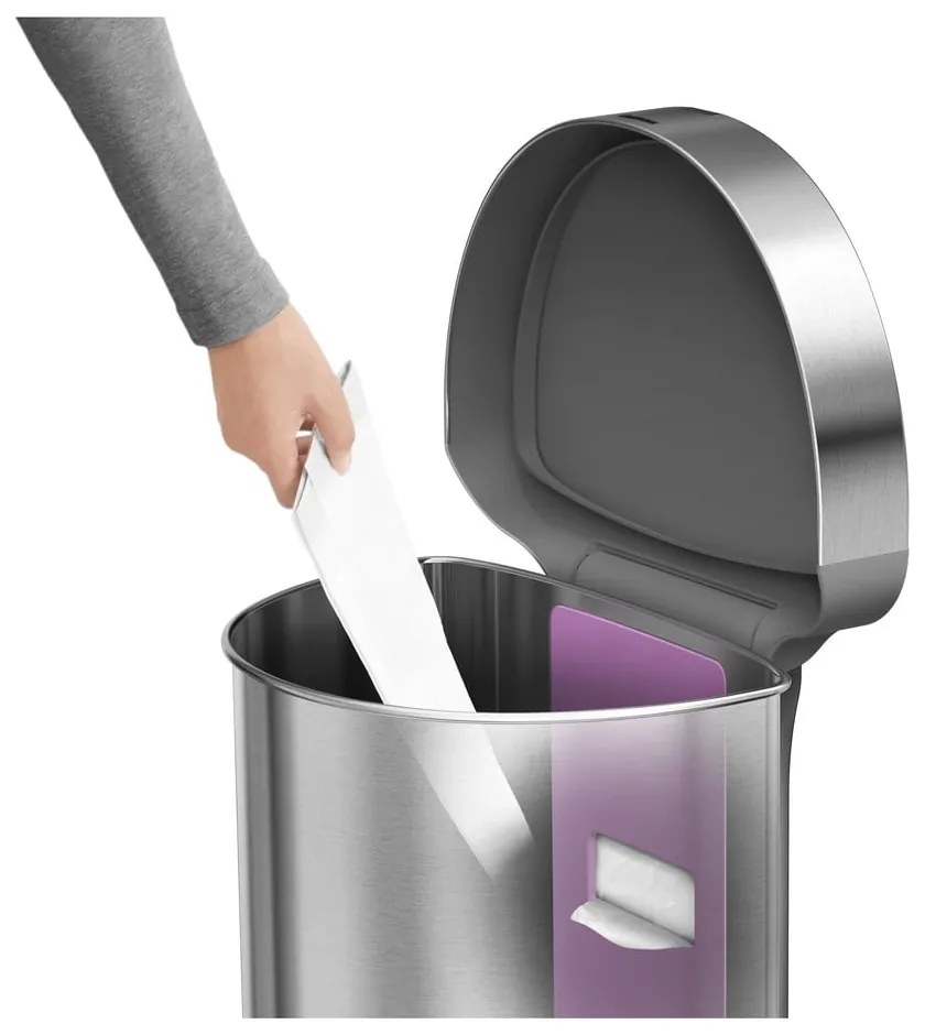 Безконтактен кош за отпадъци от неръждаема стомана 45 л - simplehuman