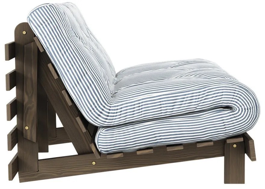 Бял/светлосин разтегателен диван 140 cm Roots - Karup Design