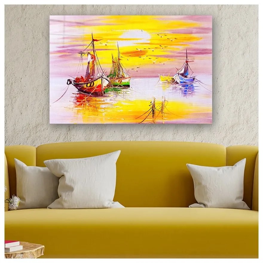 Картина върху стъкло 100x70 cm Sunset - Wallity