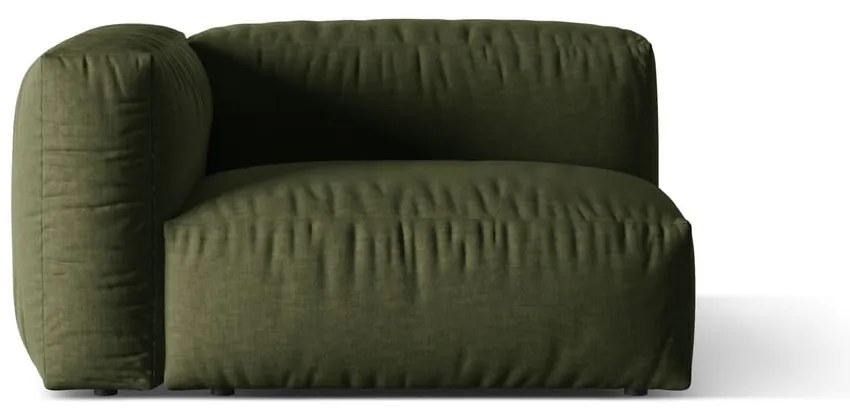 Зелен модул за диван (ляв ъгъл) Martina – Micadoni Home