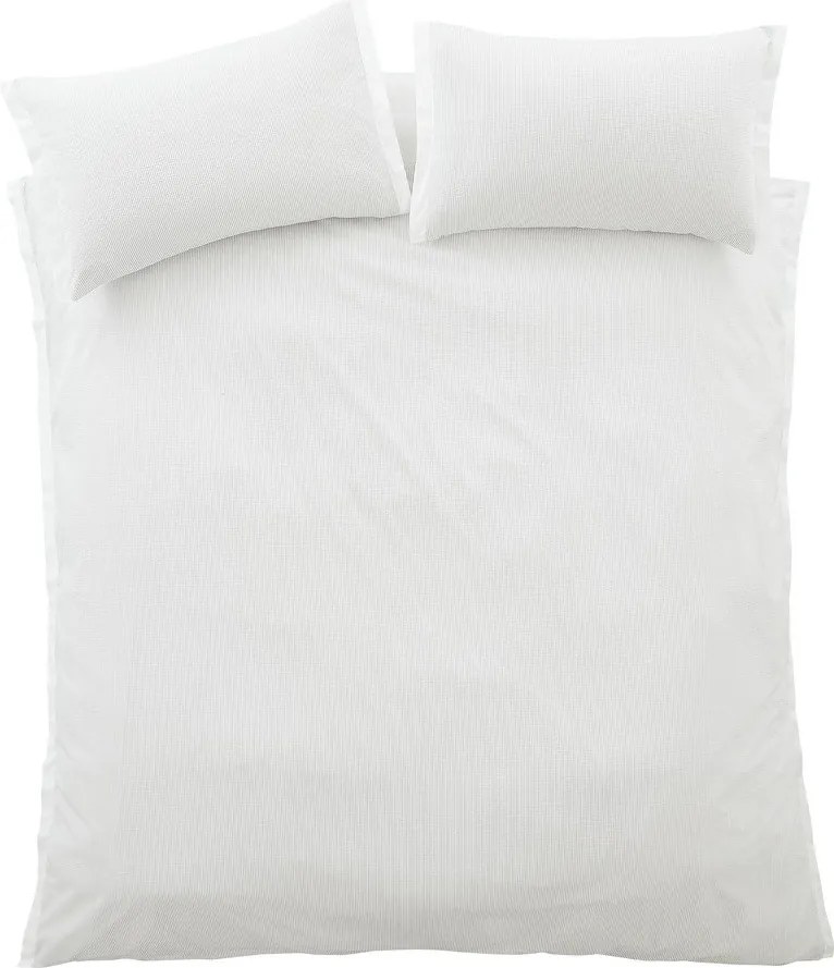 Светлосиво двойно 3 части спално бельо от памук перкал 200x200 cm Seersucker Woven Stripe – Bianca