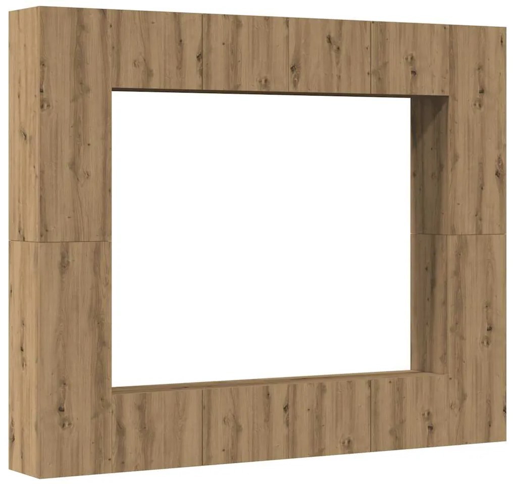 3328954 vidaXL Комплект от 8 части за стенен монтаж на телевизора