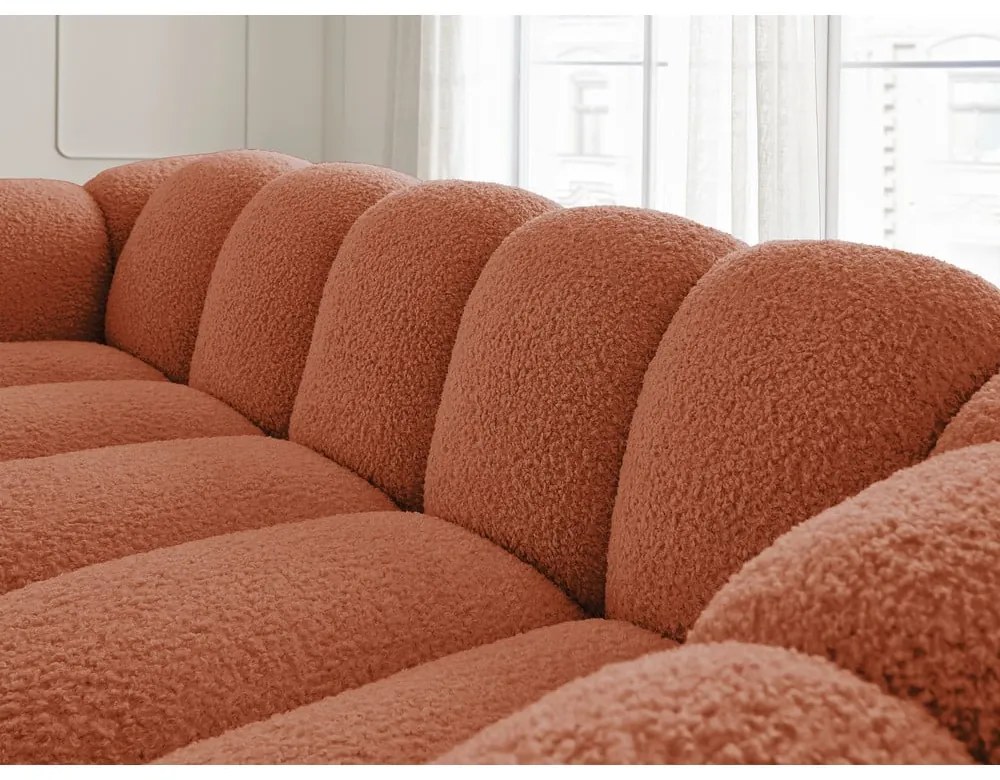 Диван от прежда с примки от букле в тухлен цвят 232 cm Hippolyte – Bobochic Paris