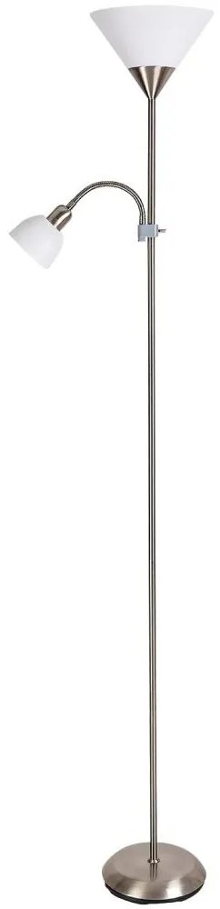 Brilagi - Подова лампа ARIANA 1xE27/100W/230V + 1xE14/25W матов хром