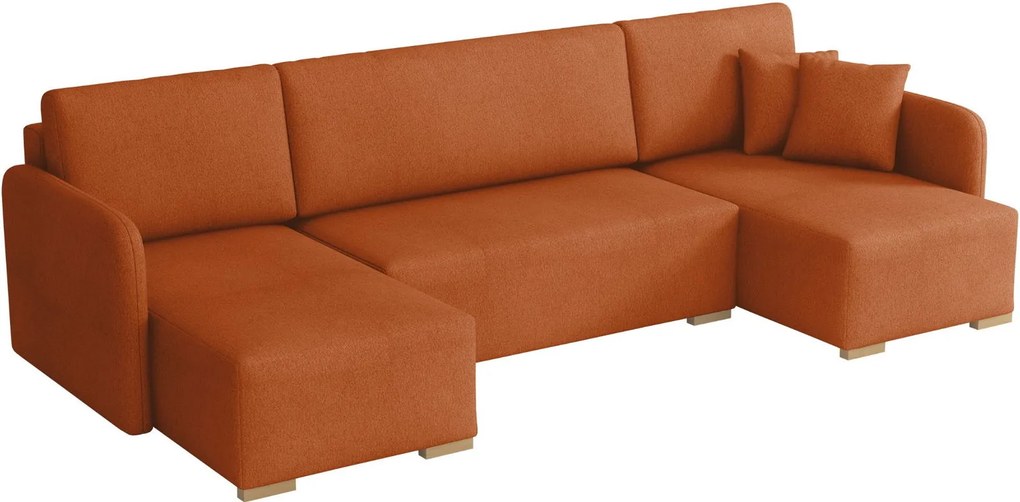 Ъглов диван Комо U-оранжев