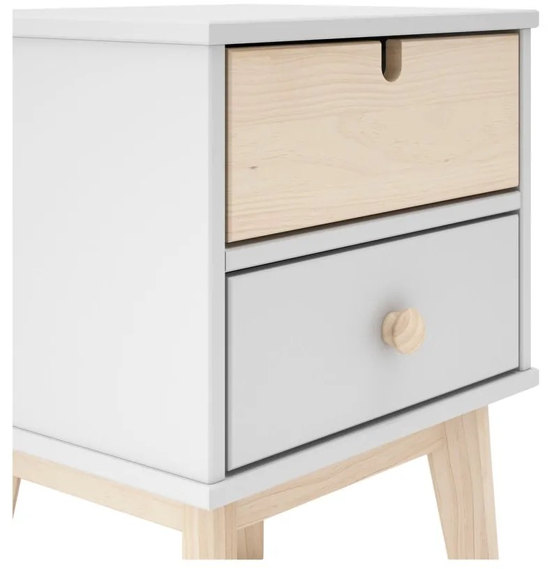 Бяло детско нощно шкафче Estefania - Marckeric