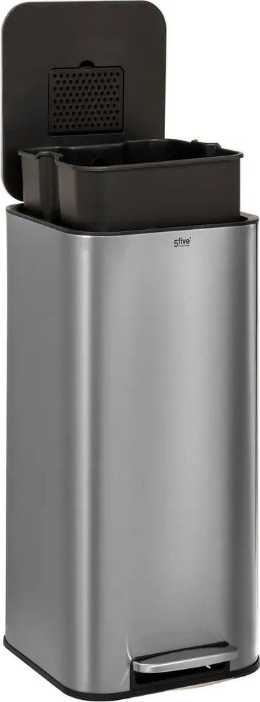 Кош 5five Delta Square, Метал, 30 L - Черен