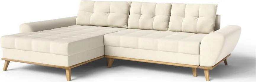 Кремав разтегателен ъглов диван (ляв ъгъл) Balitco – Ropez