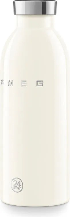Термо бутилка SMEG Clima 50's Style WBF01CR, 500 мл, Херметично затваряне, Двустенна, Неръждаема стомана 18/8, Крем