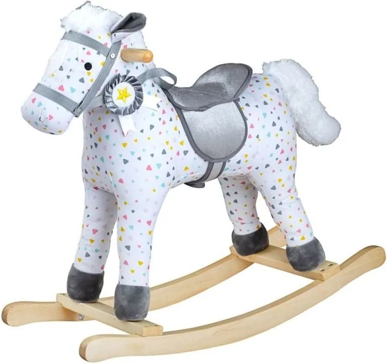 Bigjigs - Текстилно конче за яздене с десен - Люлка