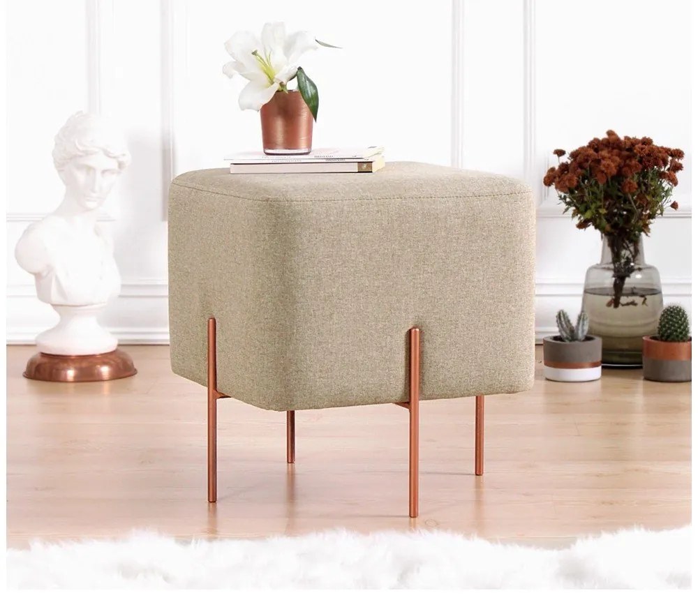 Бежова табуретка Copper – Artie