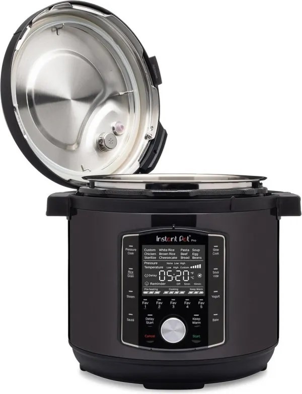 Разопакован: Мултикукър Instant Pot PRO 6 112016701, 1200W, 5.7 л, 28 програми, 11 Системи за безопасност, Черен