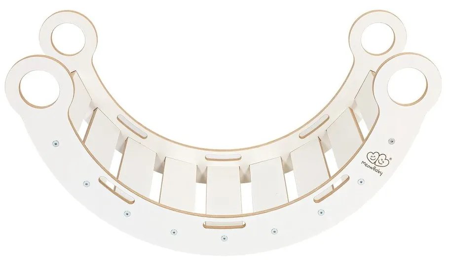 Бяла/бежова люлка от масивен бор 39x75x38 cm Montessori – Meowbaby