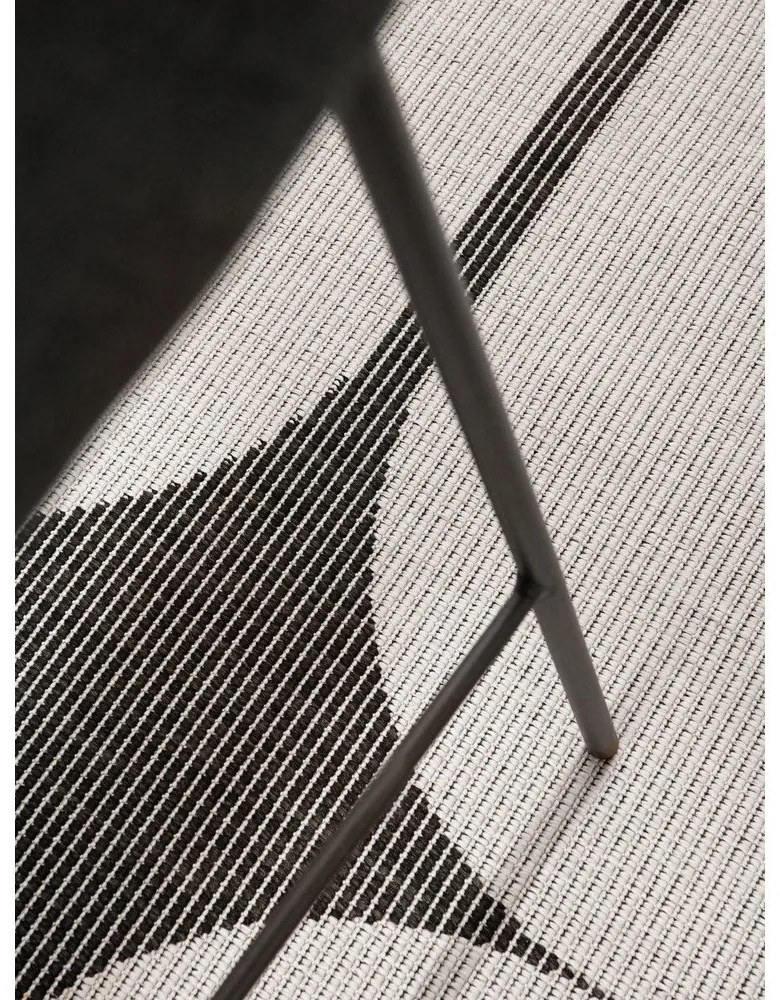 Черно-бял кръгъл килим за открито и закрито ø 160 cm Duet Bowen – NORTHRUGS