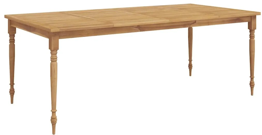 363256 vidaXL Маса Батавия, 200x100x75 см, тиково дърво масив