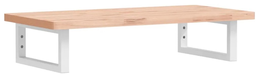 3302352 vidaXL Стенен рафт за мивка, стомана и масивно дърво бук